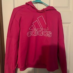 Adidas Women's Bright Pink Hoodie